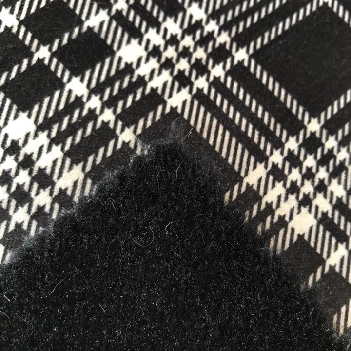 Grid Suede Bond With Faux Fur