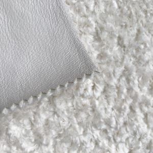 Poliester Pu Leather With Fur Fabric